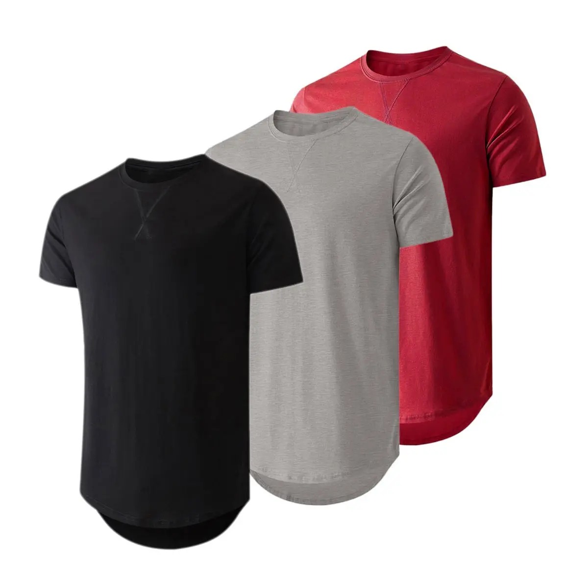 Men's Hipster Longline Crewneck T-Shirt