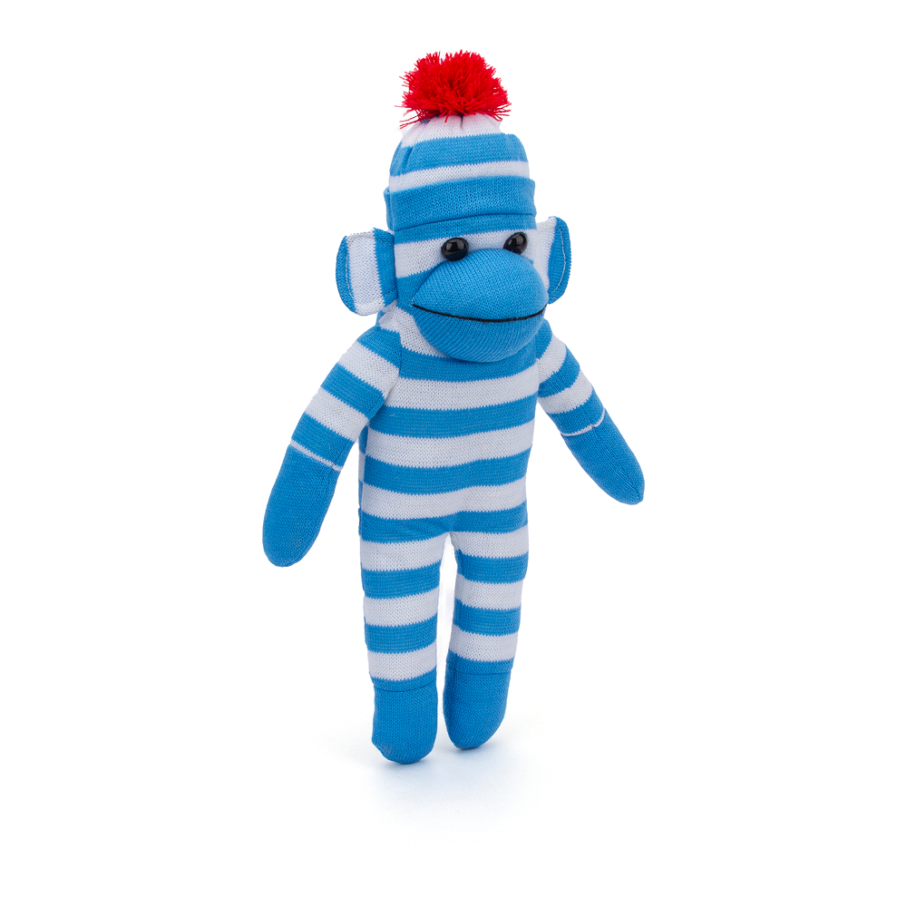 Sock Monkey 16inch Blue