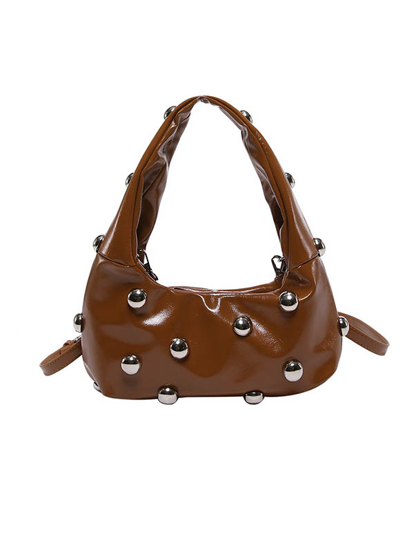 Geometric Rivet Shoulder Bags Handbags