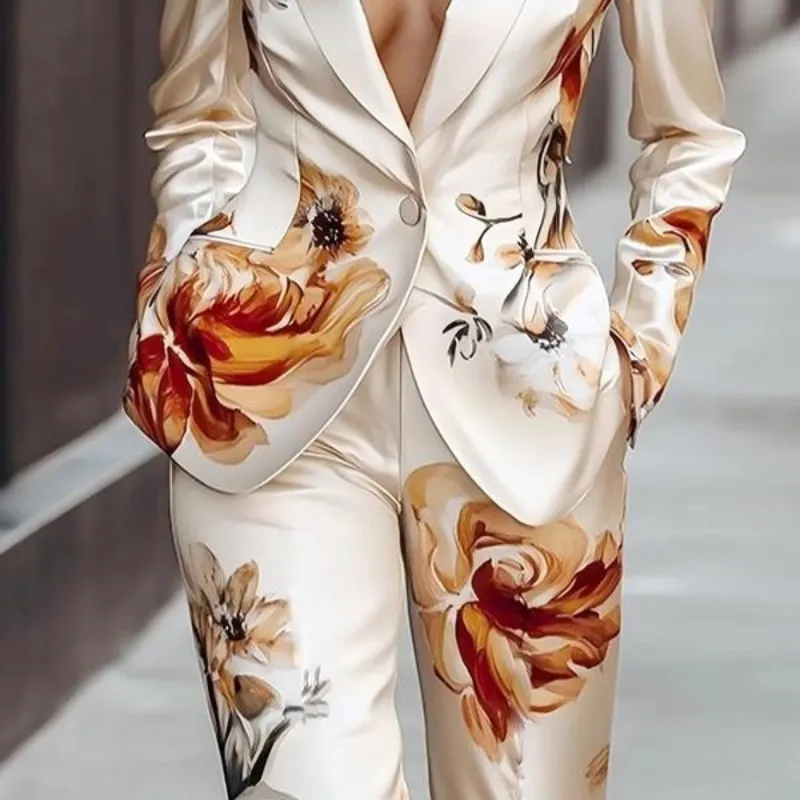 Two-piece Set Women's Floral Print Se