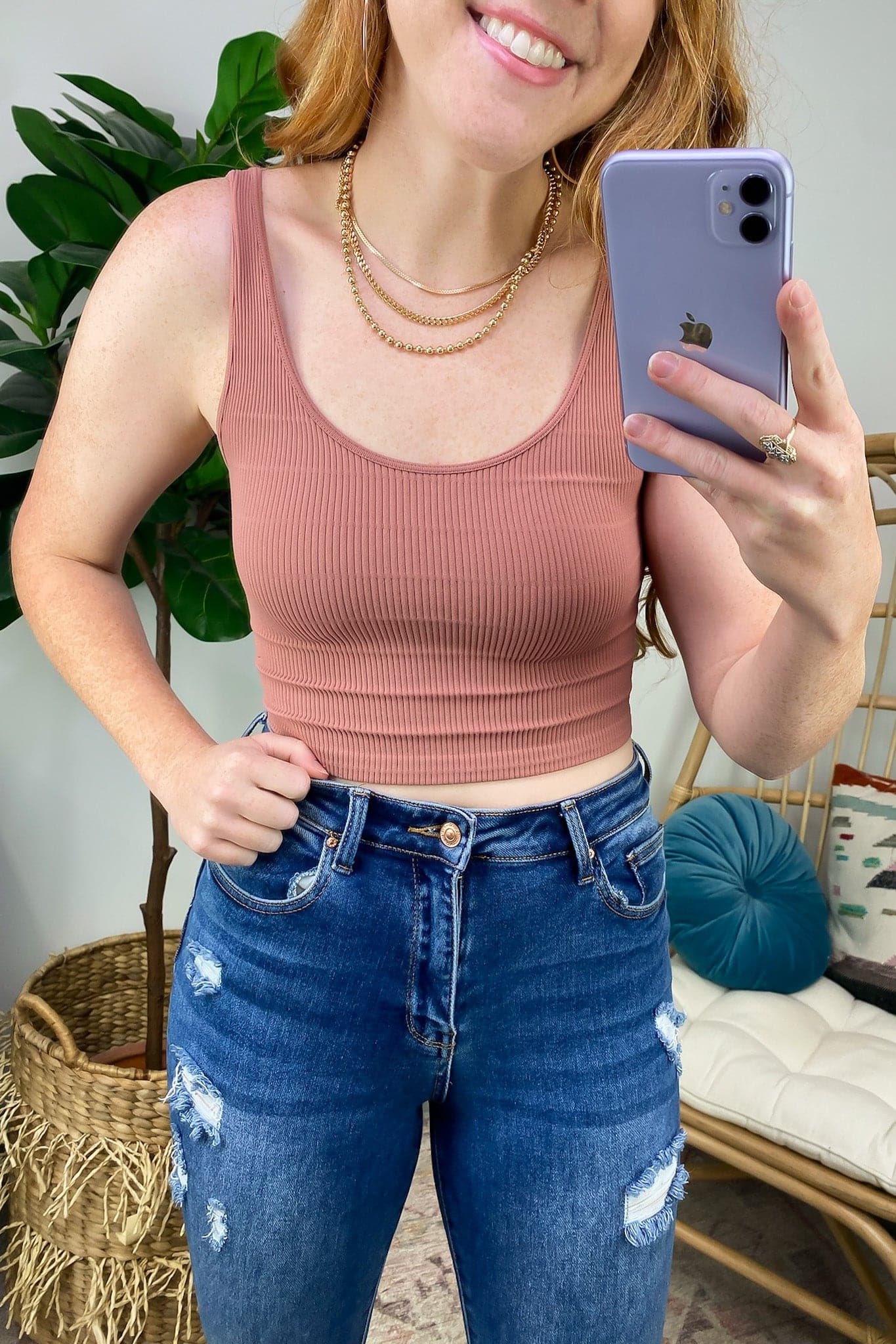 Ribbed Cropped Brami Top