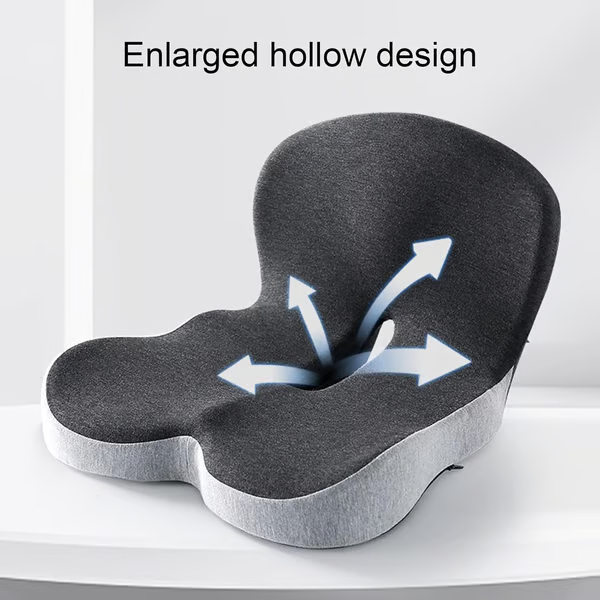 Non-Slip Memory Foam Seat, L-Shaped Integrated Lumbar Support