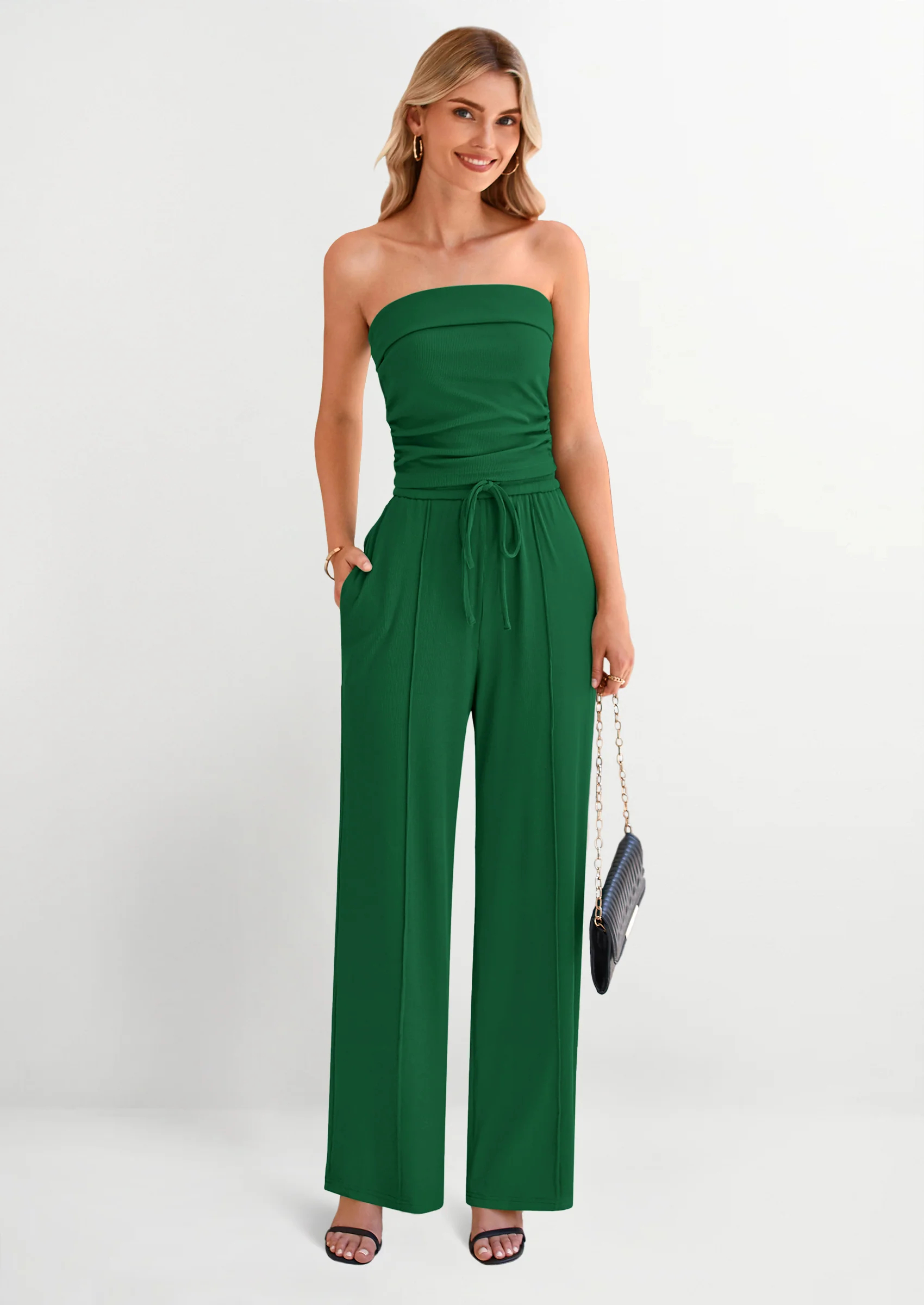 Women's Summer 2 Piece Outfits Sleeveless Crop Top Sweatpants