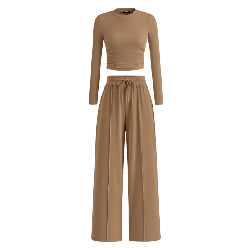 🔥Last Day 89% OFF🔥Women's Fall 2-Piece Set – Top & Wide-Leg Pants