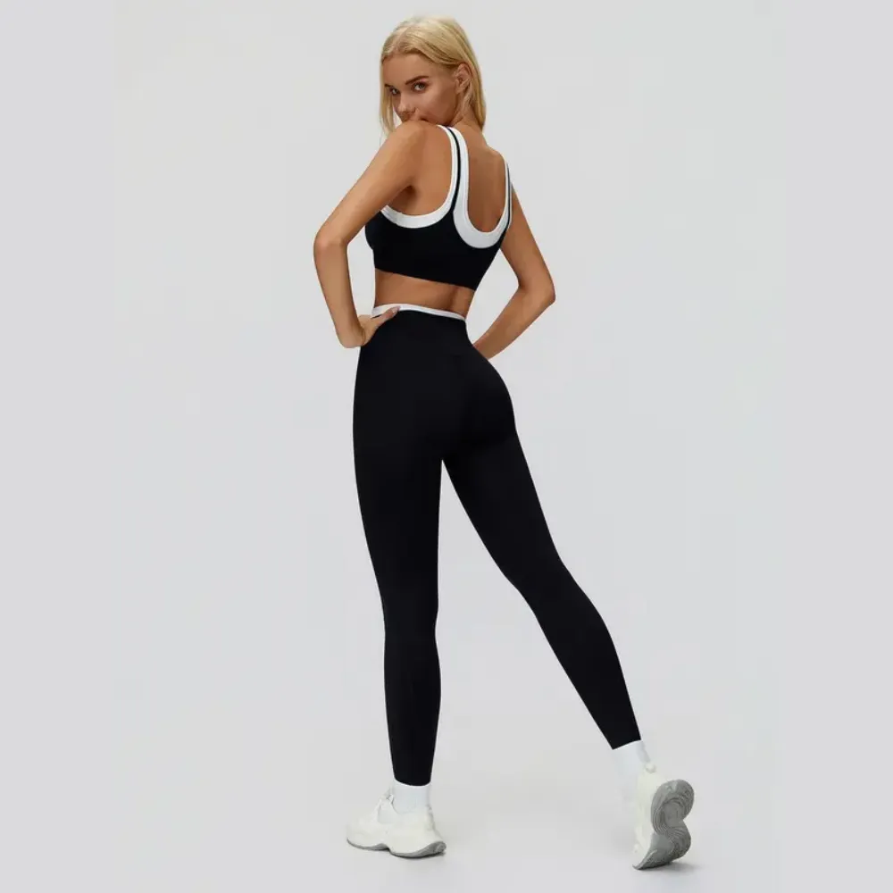 Women's Two-Piece Colorblock Yoga Set