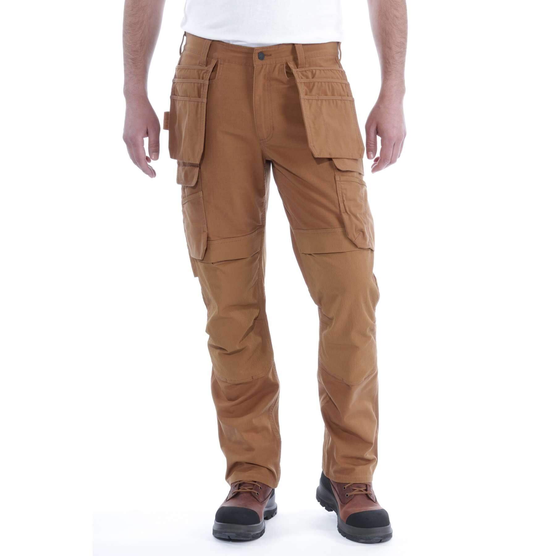 CHT Steel Relaxed Fit Double Front Multi-Pocket Cargo Trousers 103337 Brown