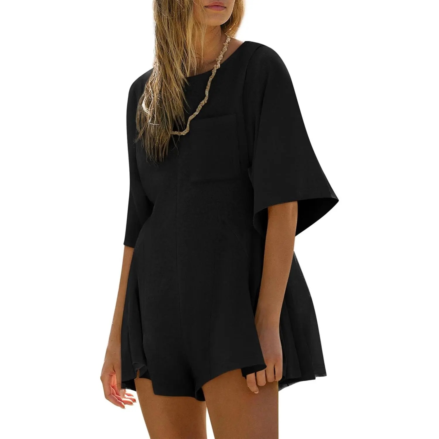 Women's Casual Short Sleeve Romper