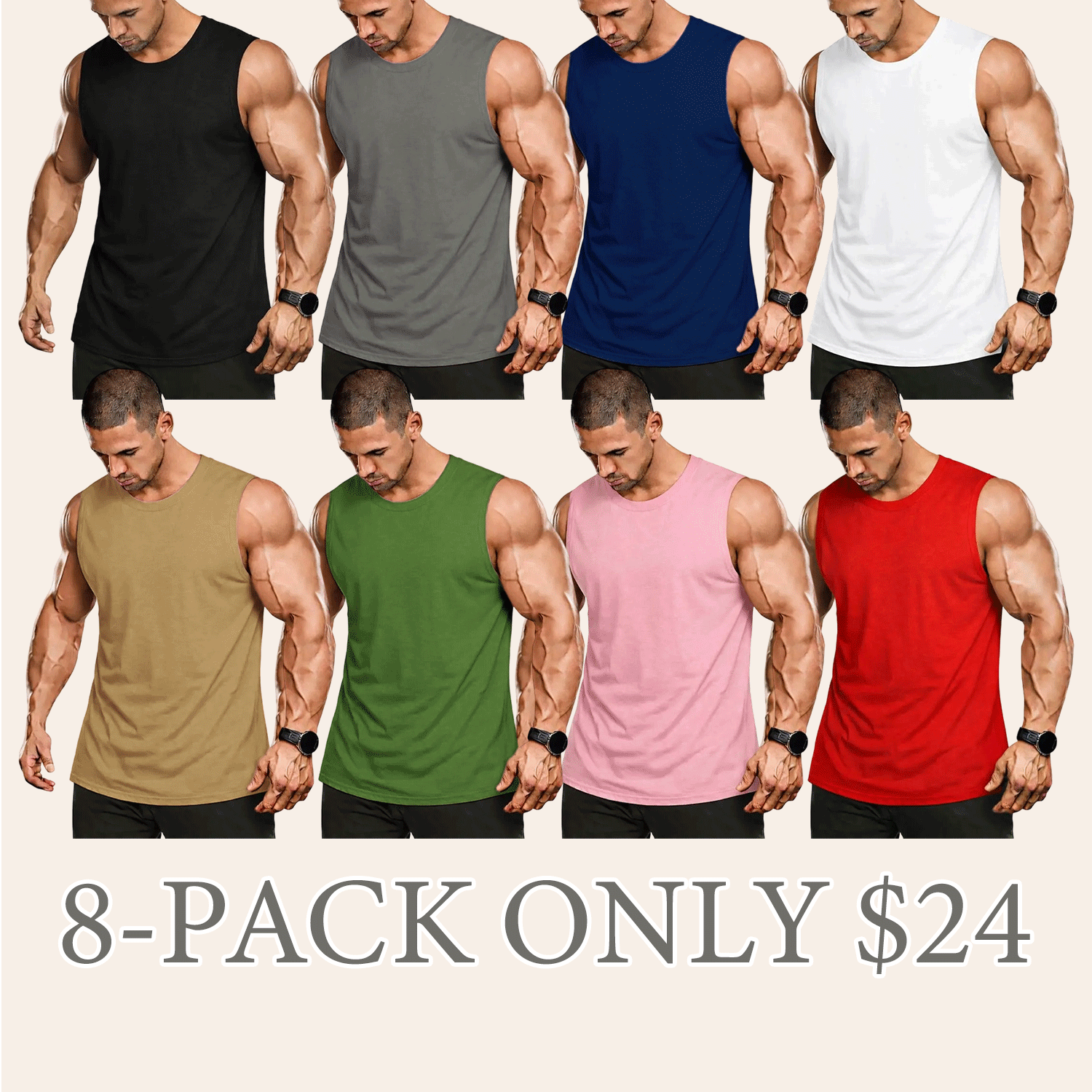 Unisex Cotton Sleeveless Tank Top – Relaxed Fit Summer Essential