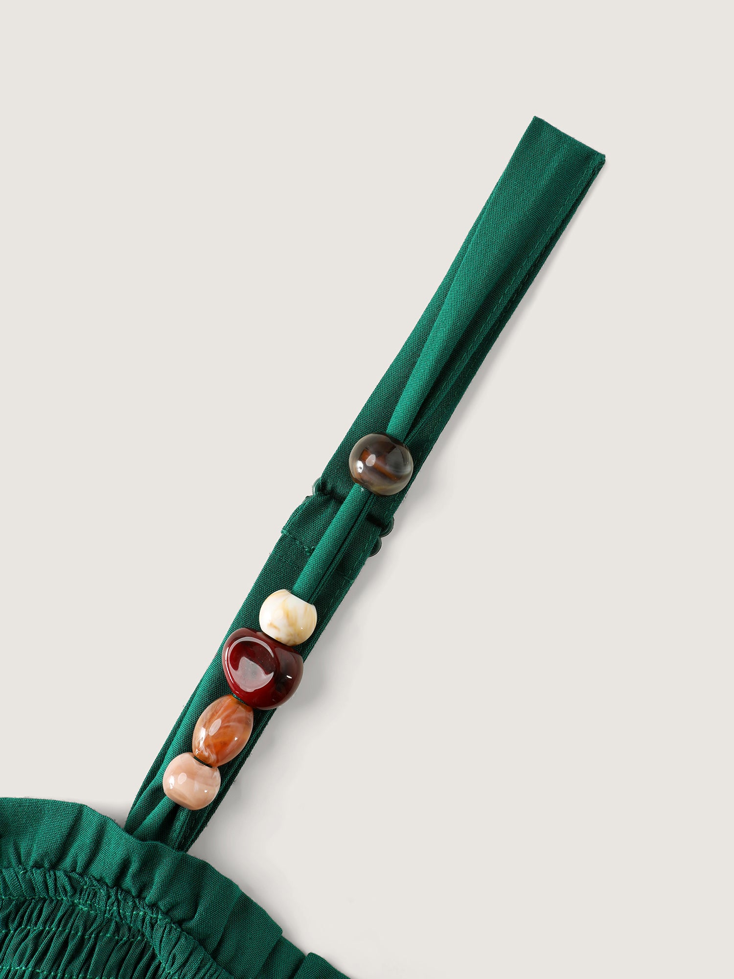 Shirred Bodice Adjustable Wide-Leg Jumpsuit