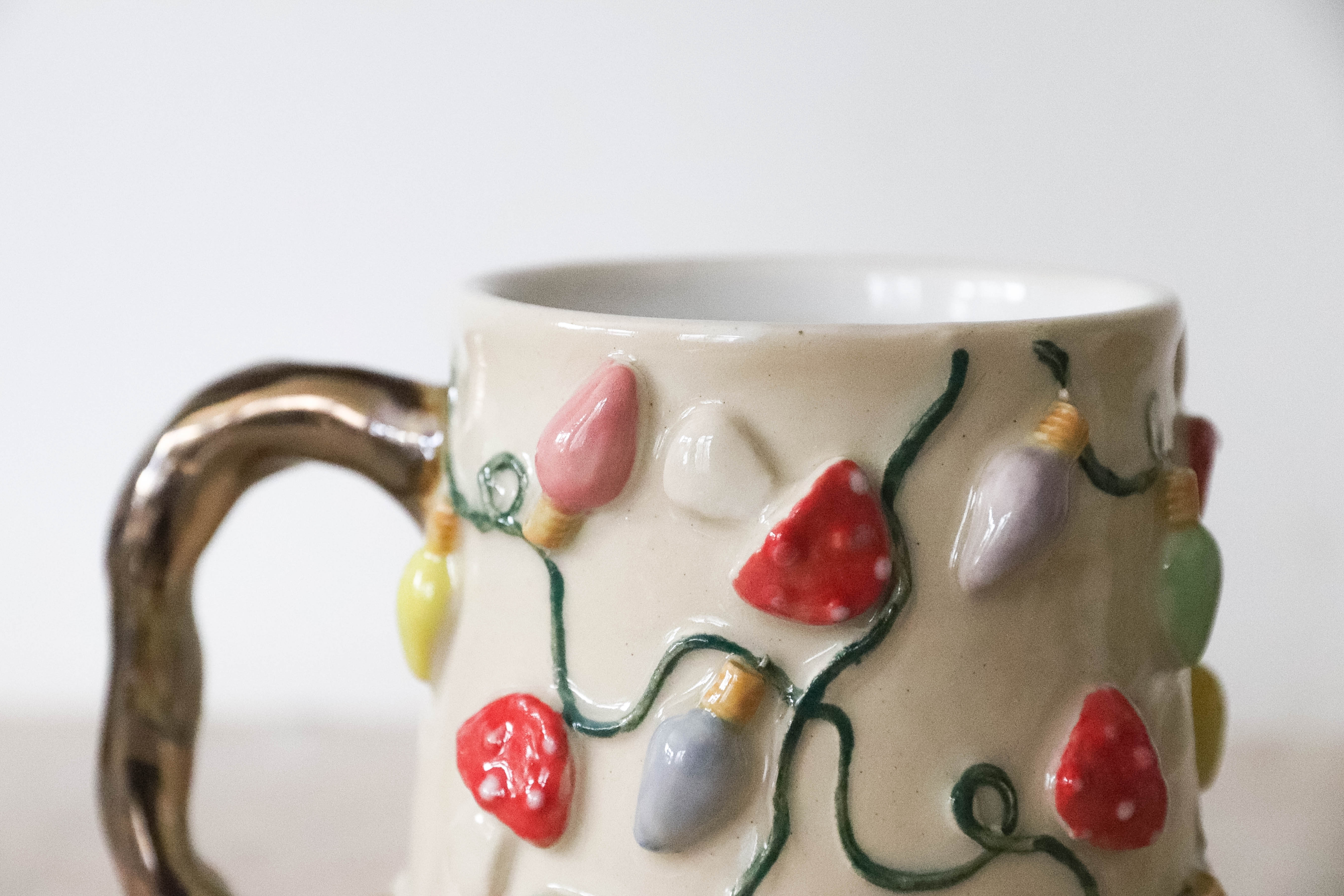 Toadstool Fairy Lights Stoneware Mug