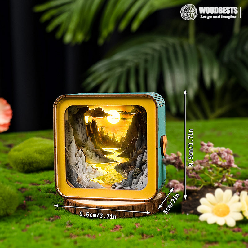 Long River Sunset Kit - 3D Wooden Puzzle Night Light