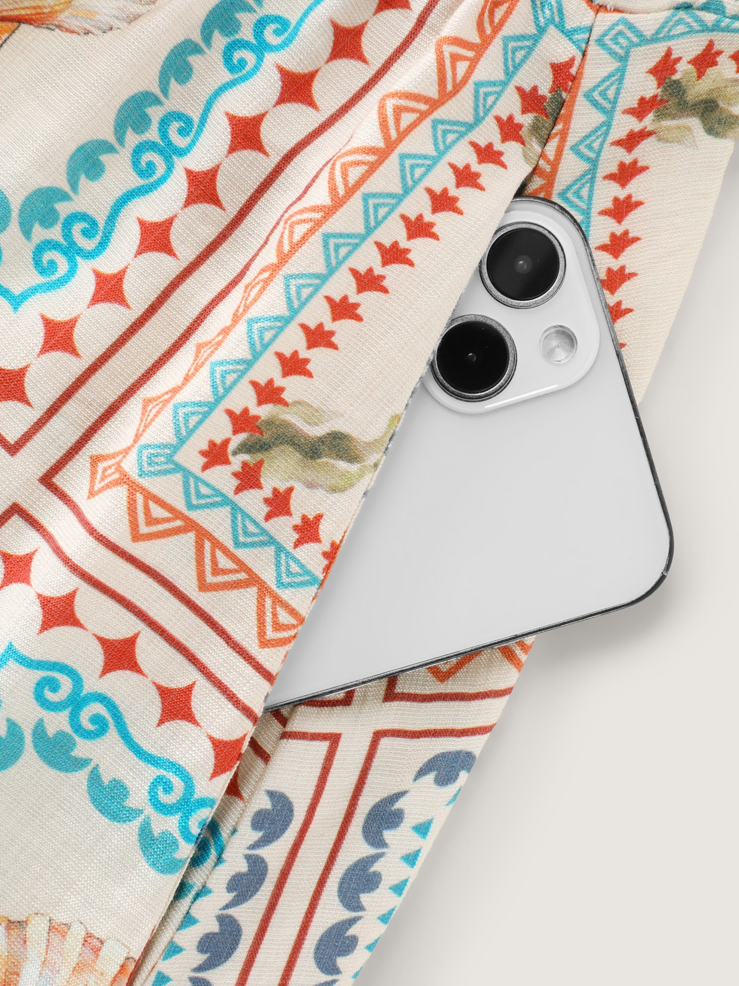 Vacation-Ready Collage Print Shoulder-Tie Maxi Dress