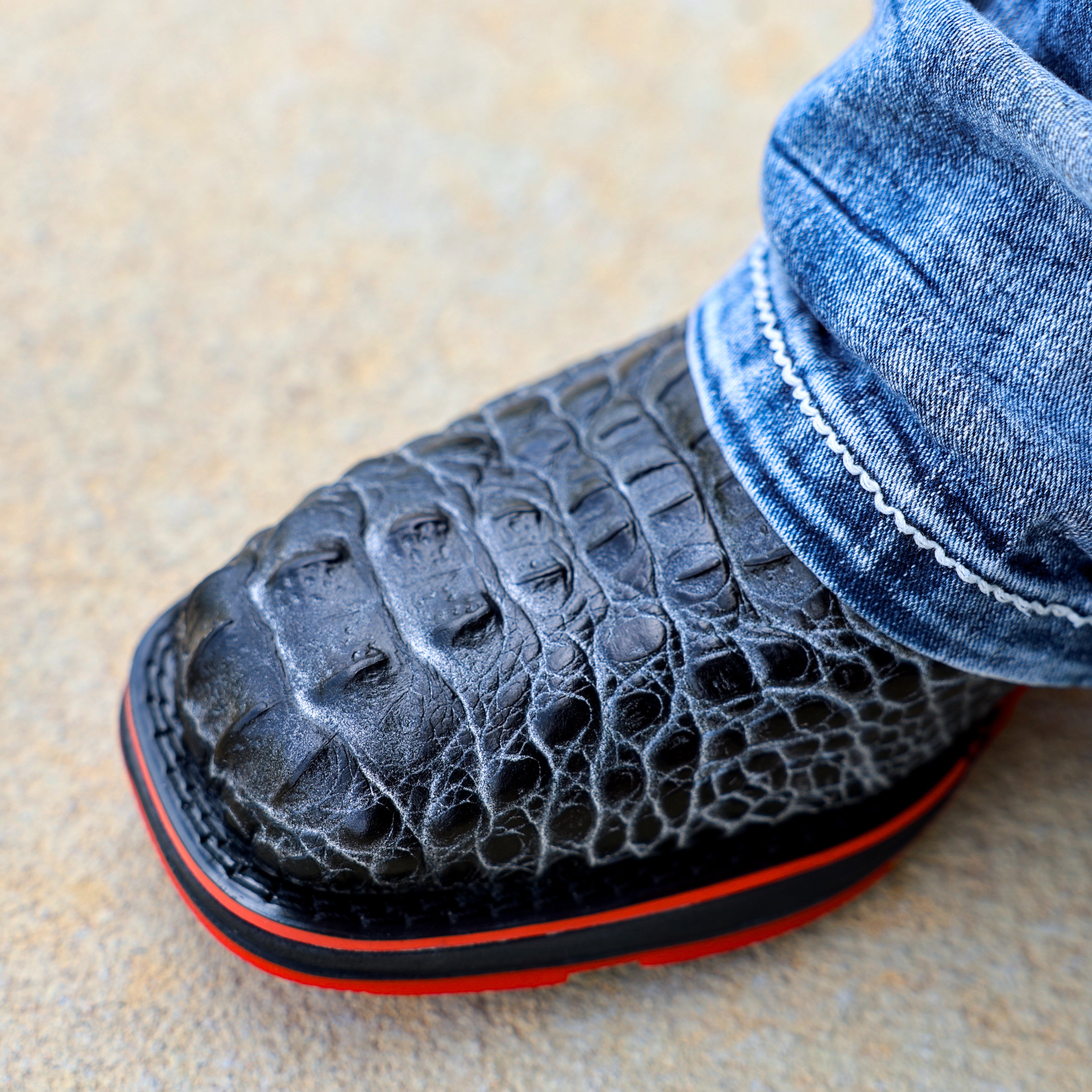 Eclipse Caiman Neck Leather Boots With 3D Lightweight Sole - Composite Toe