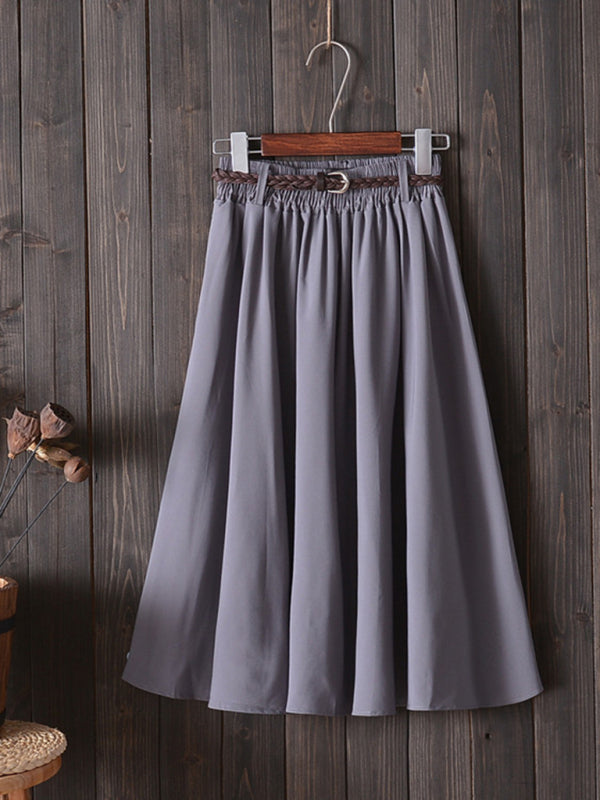 A-Line Skirt Midi Skirt