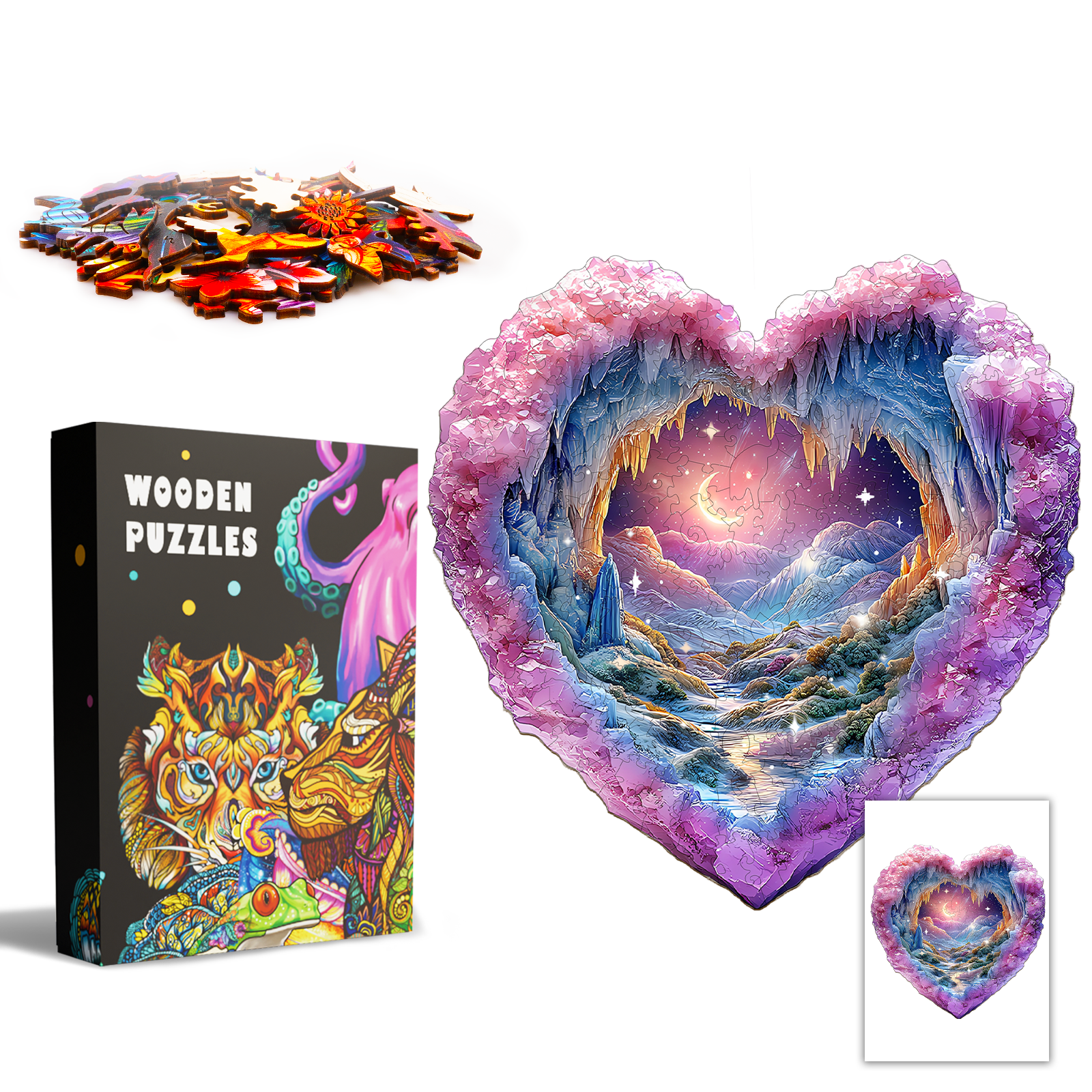 3D Romantic Star Wooden Jigsaw Puzzle