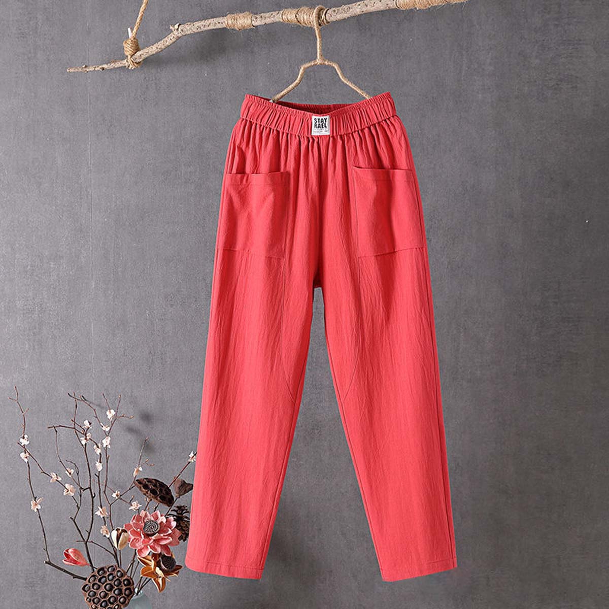 Women's Vintage Stylish Casual Cotton And Linen Loose Pants