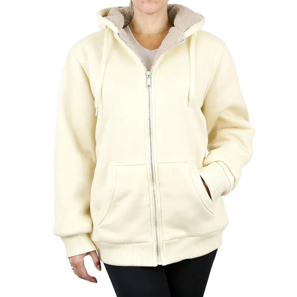 Women's Regular Fit Heavyweight Sherpa Fleece Lined Hoodies