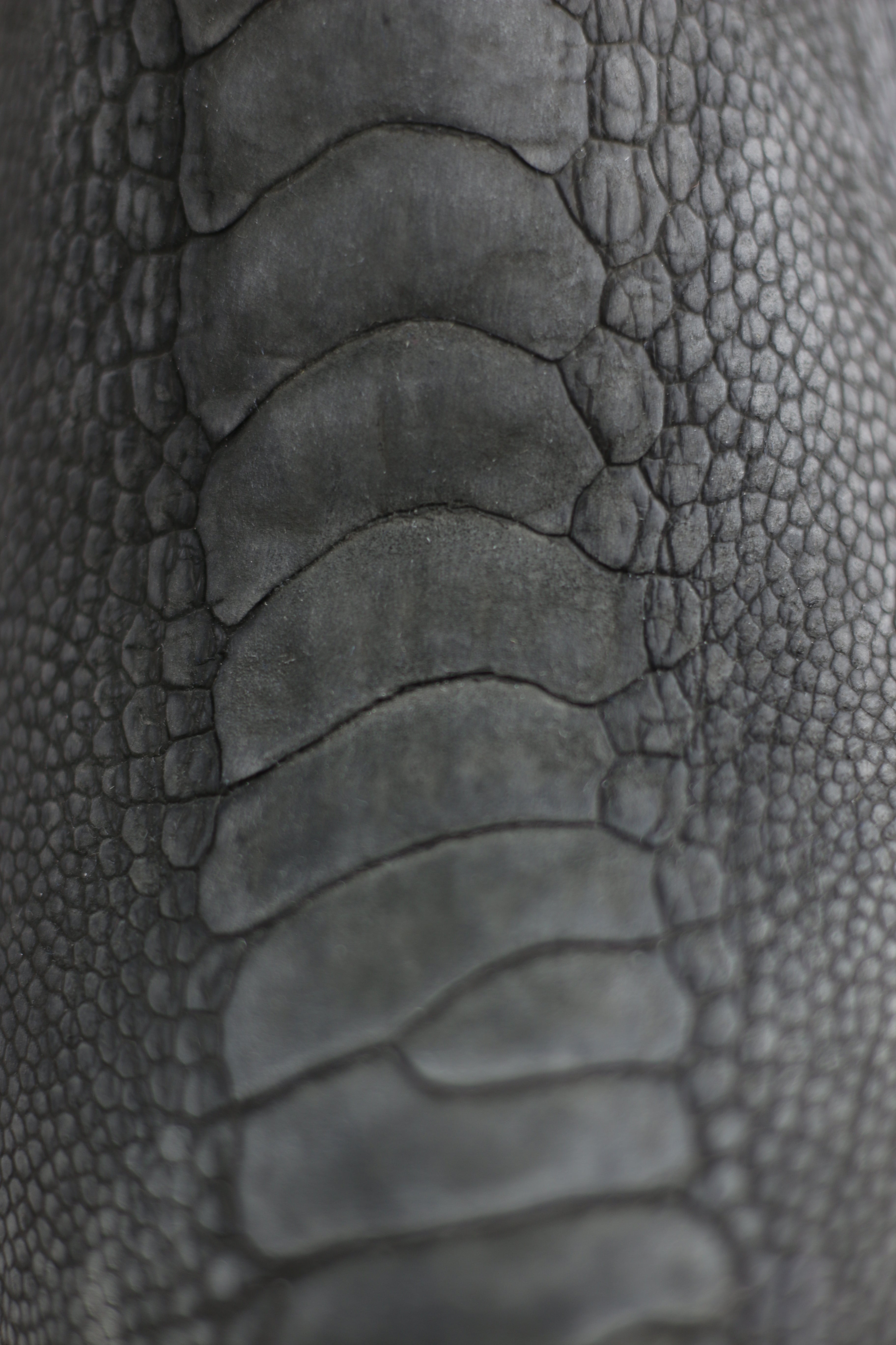 Chero's Premium Exotic Ostrich Leg Charcoal Clearance Sale 70%OFF