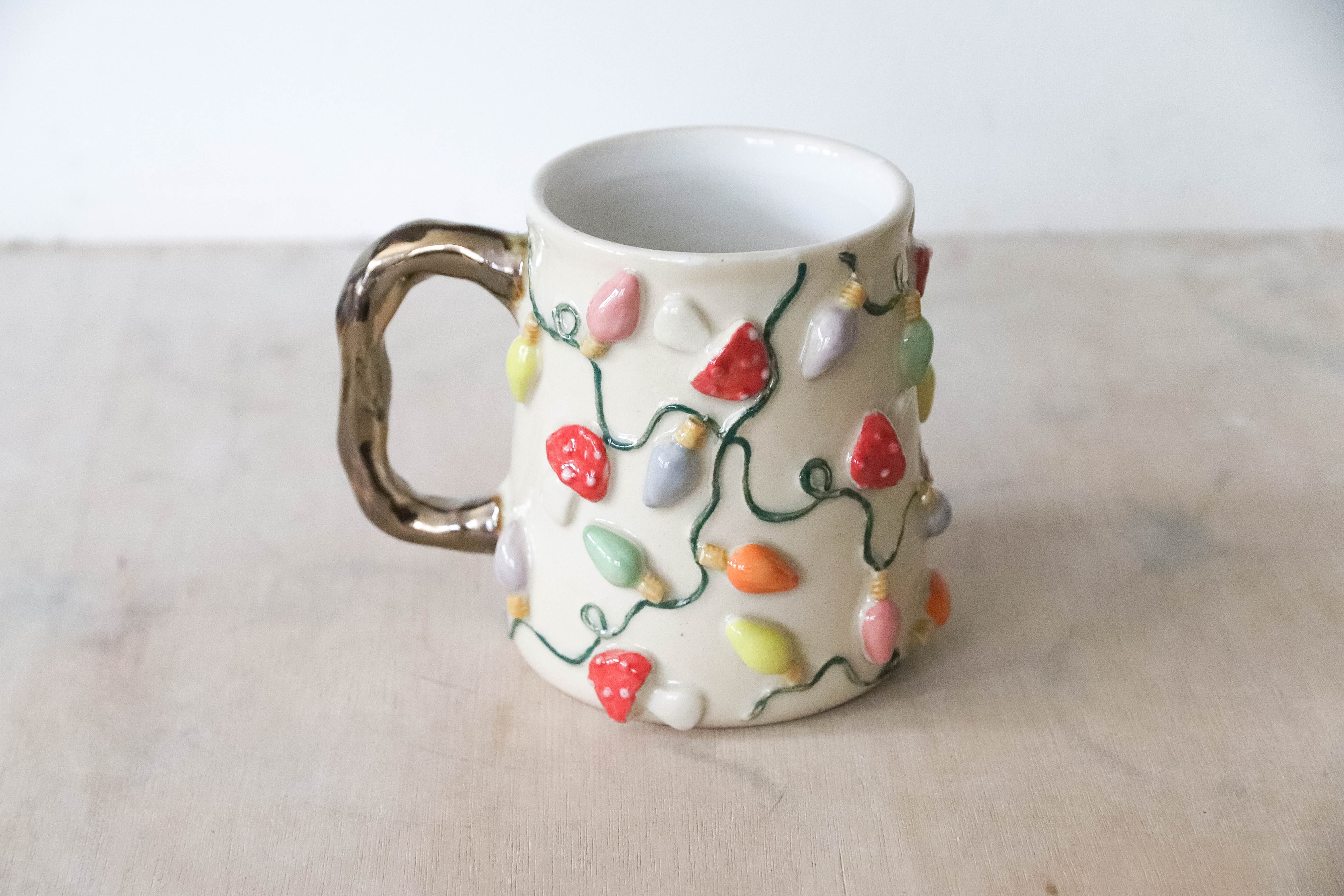 Toadstool Fairy Lights Stoneware Mug