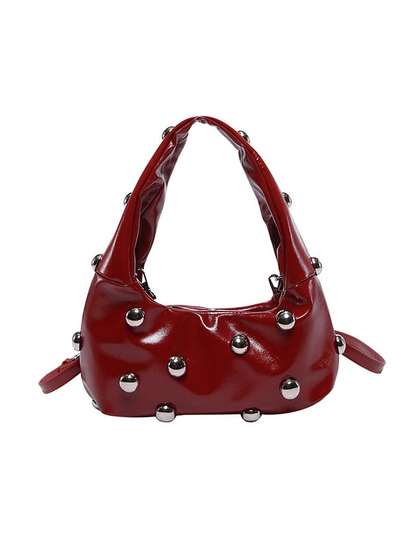 Geometric Rivet Shoulder Bags Handbags
