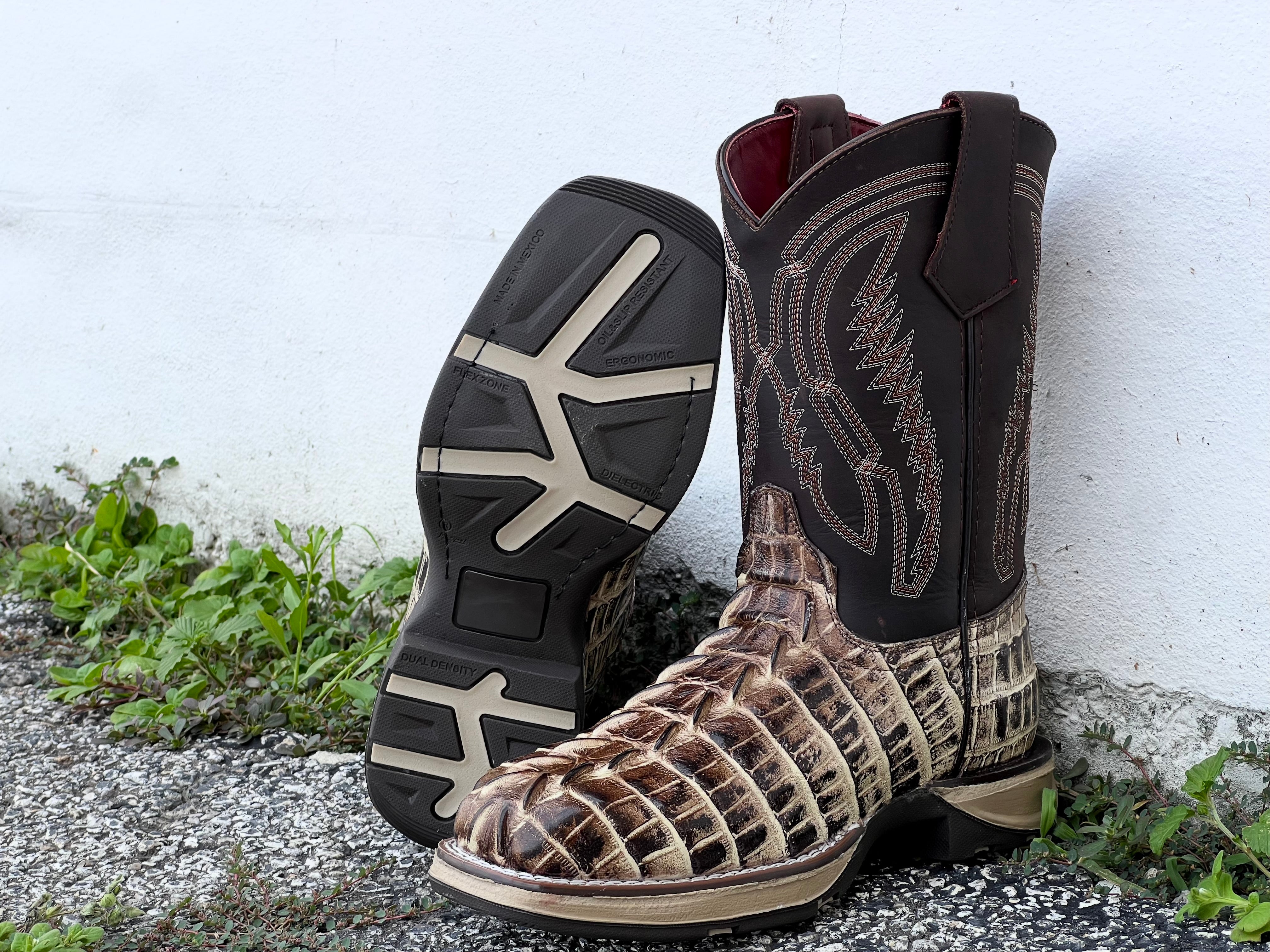 Men’s Orix Caimán Tail Leather Work Boots -  Composite Toe