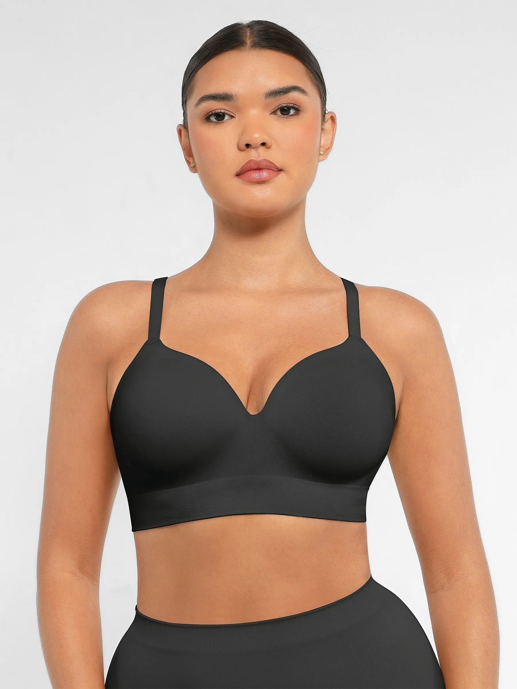 Feelingirl Wireless Push-Up Seamless Comfort Full Coverage Bra