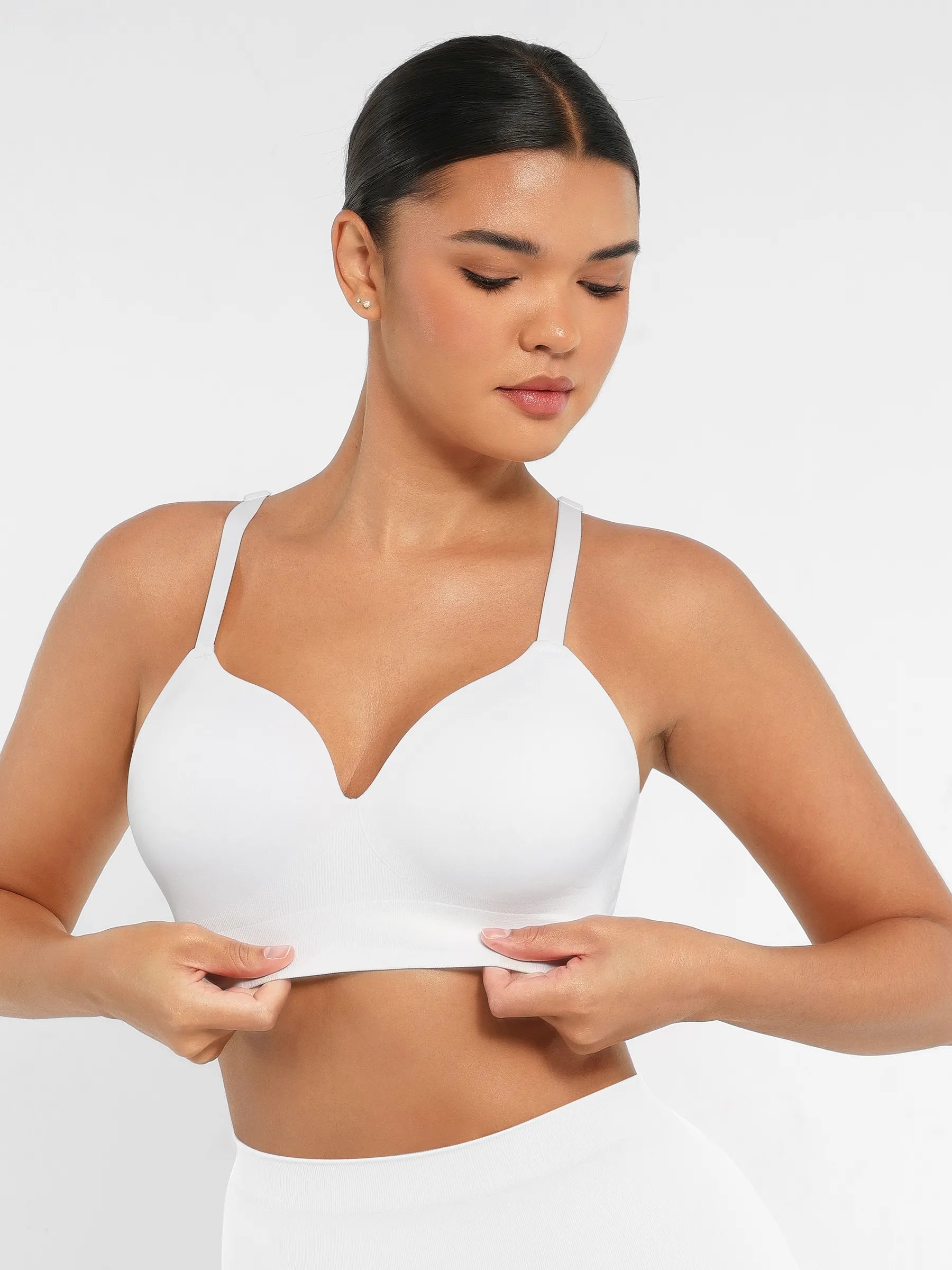 Feelingirl Wireless Push-Up Seamless Comfort Full Coverage Bra