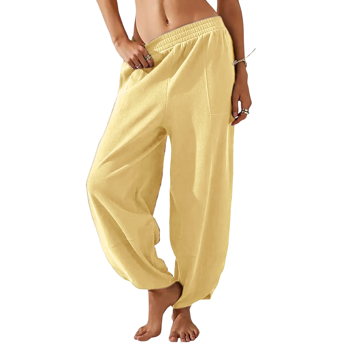 Elasticated Harem Palazzo Pants