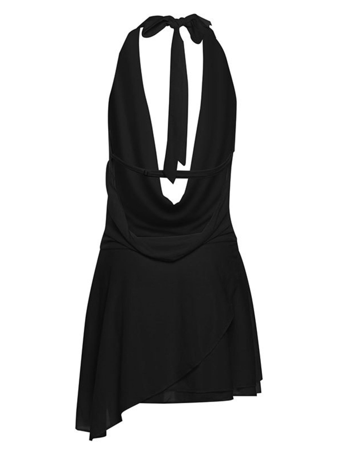Ruffled Halter Neck Mini Dress