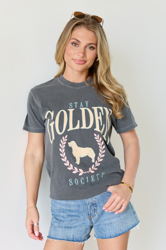 Stay Golden Society Dark Grey Graphic Tee