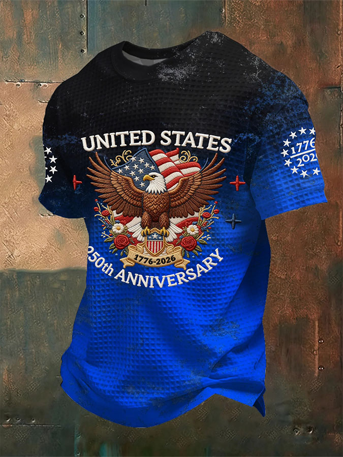 Men'S 250Th Anniversary Celebration Printed T-Shirt For American Independence Day