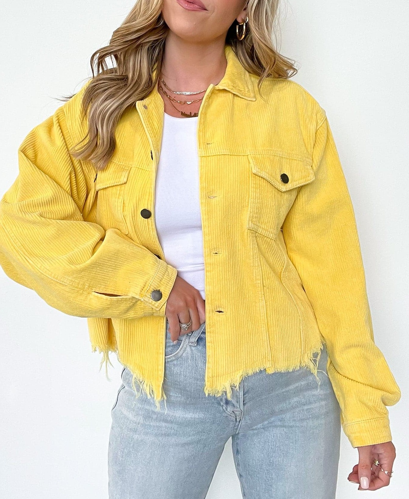 Mainstream Raw Edge Corduroy Jacket