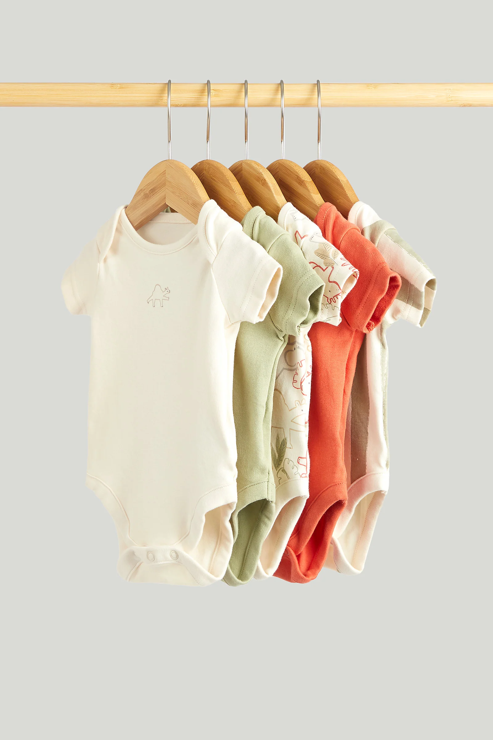 5 Pack Animal Yoga Short-Sleeved Bodysuits