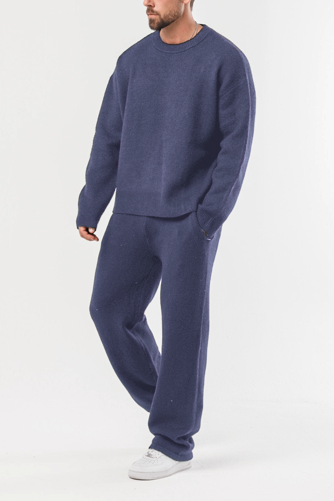 Men’s Classic Knit Sweater Set – Everyday Comfort Outfit