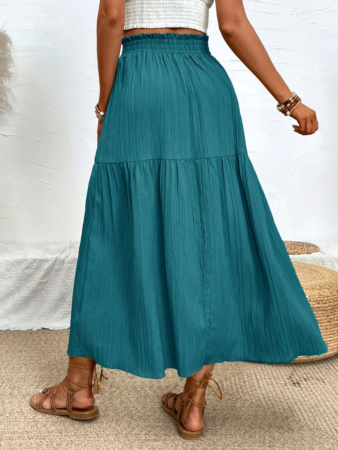 Frill Slit Skirt (multiple color options)