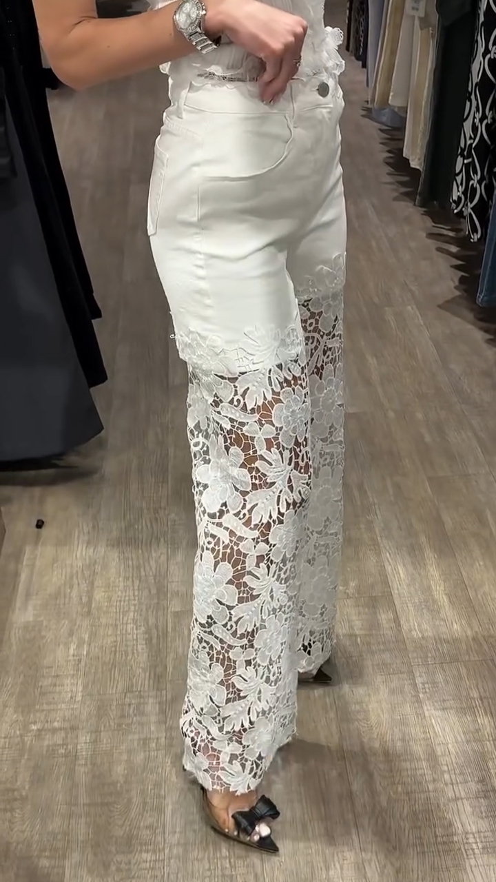 Women's Lace Patchwork Casual Jeans