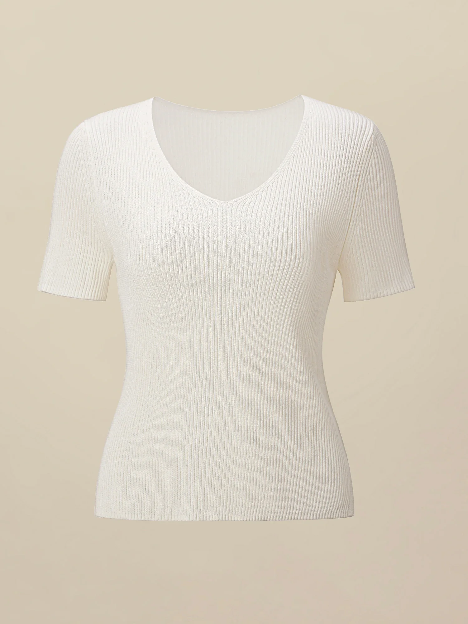Linen & Lyocell Slim Fit Casual Basic Top