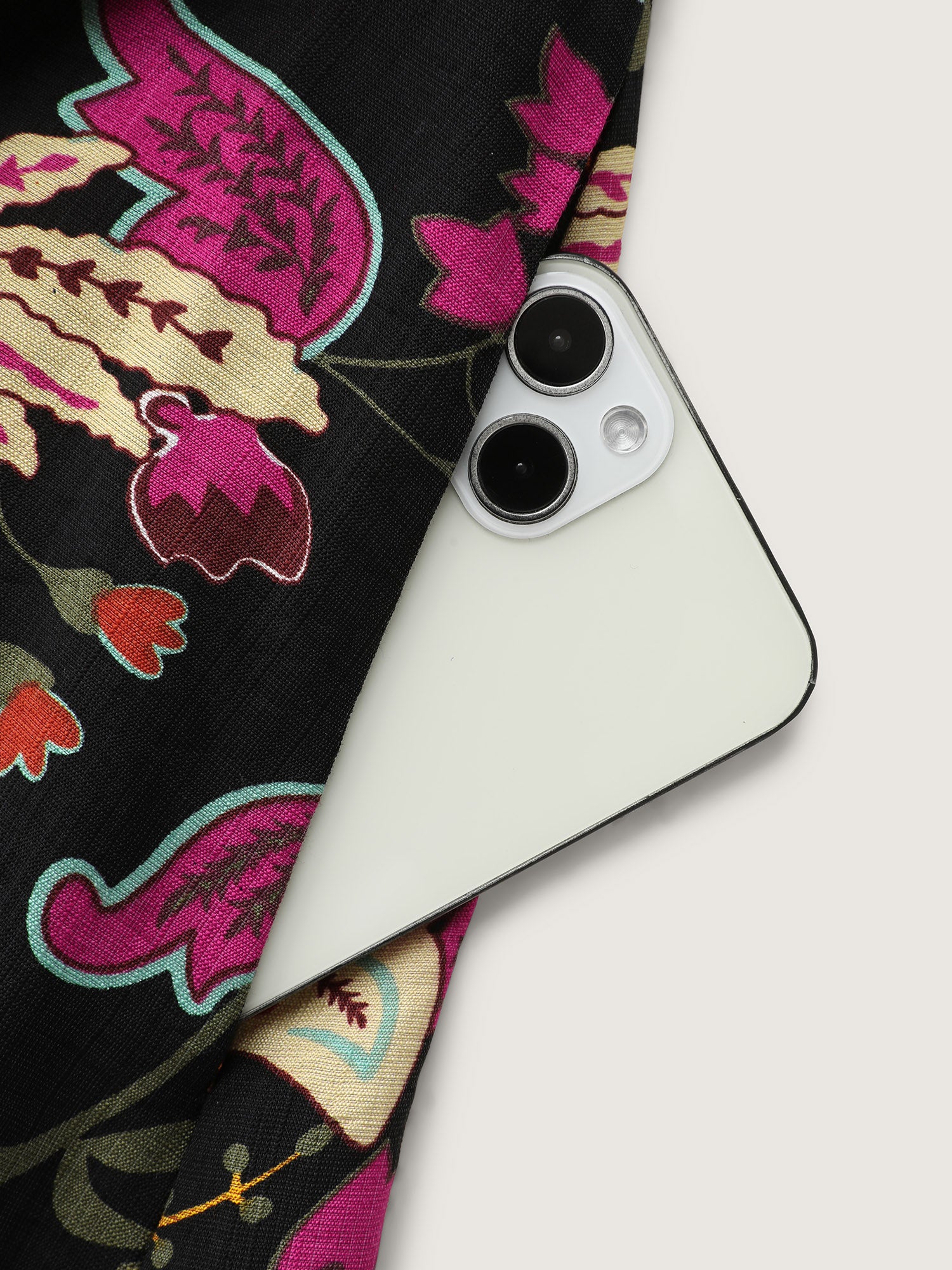 Vibrant Floral Print Ruffled Neckline Mini Dress