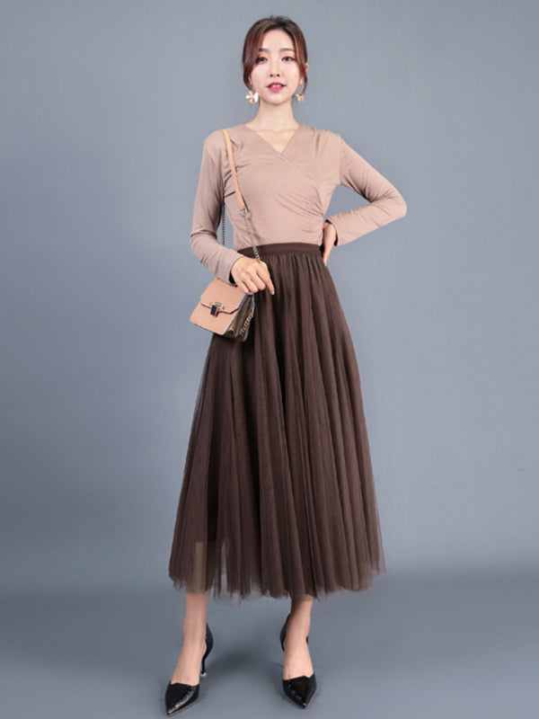 A-Line Skirt Midi Skirt