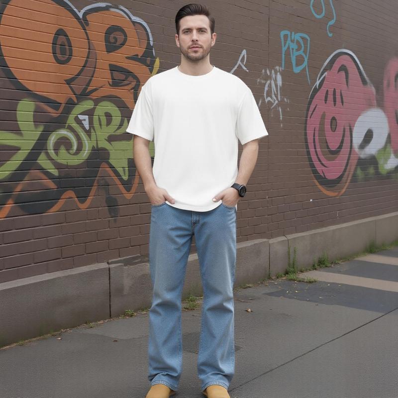 No Sagging! Heavyweight Oversized TShirts - Shape-Retaining, Thick Cotton, Strong Neckline & Premium Look Mens Tshirts Crewneck Tees for Summer & Spring