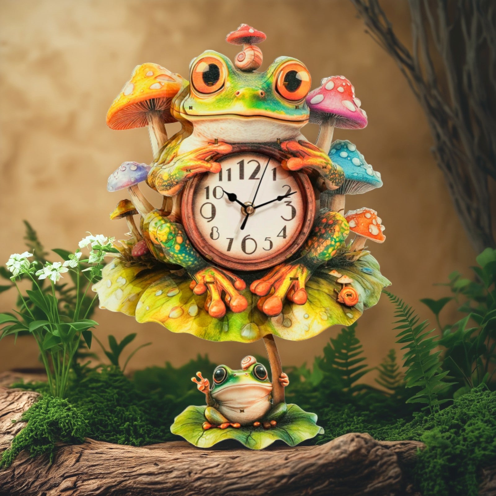 Frogâ€“ DIY Wooden Clock, 3D Puzzle Craft Kit