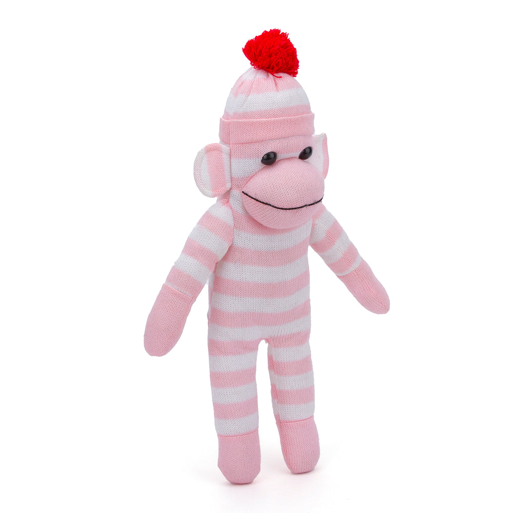 Sock Monkey 16inch Pink