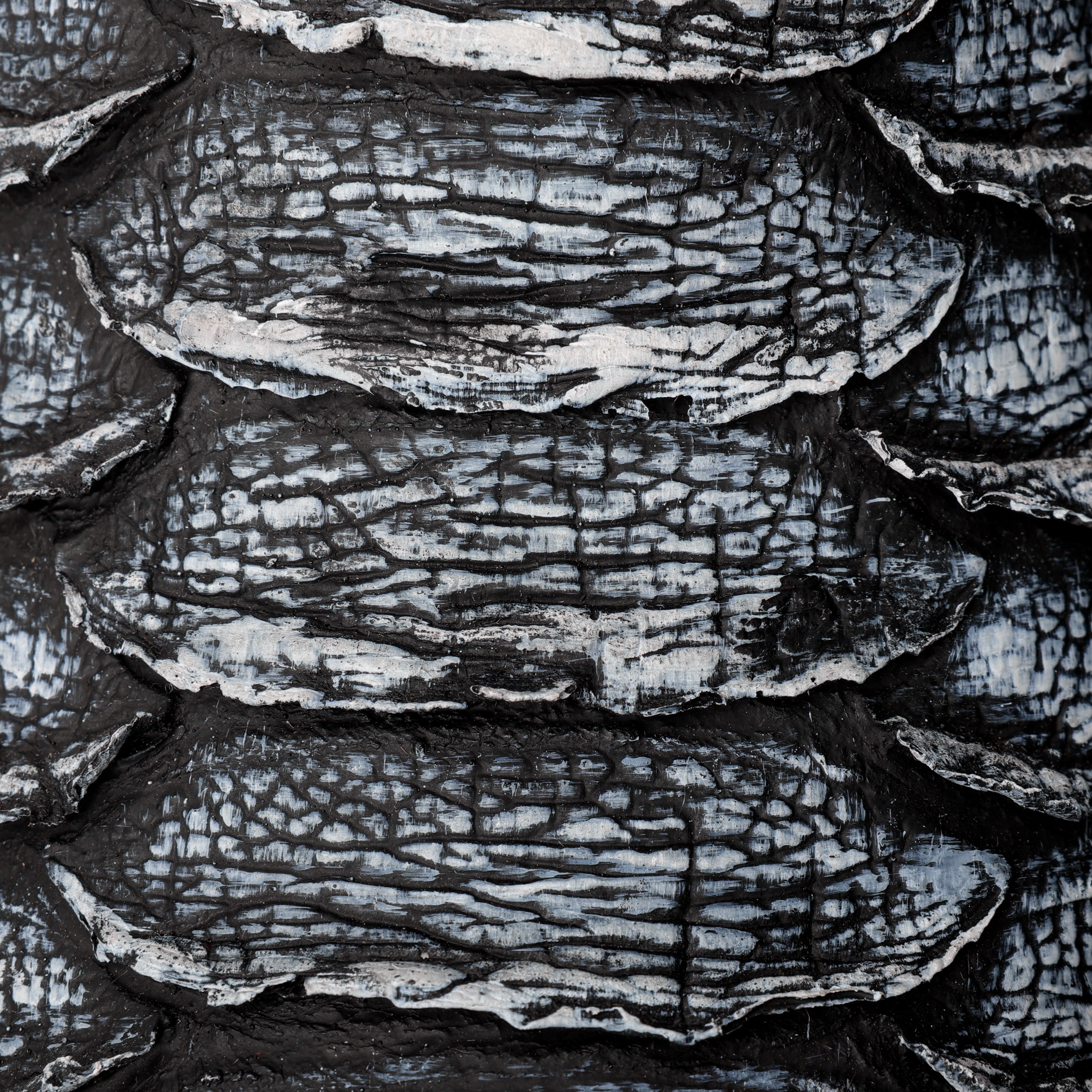 Rustic Grey Jumbo Python Leather Boots - Square Toe