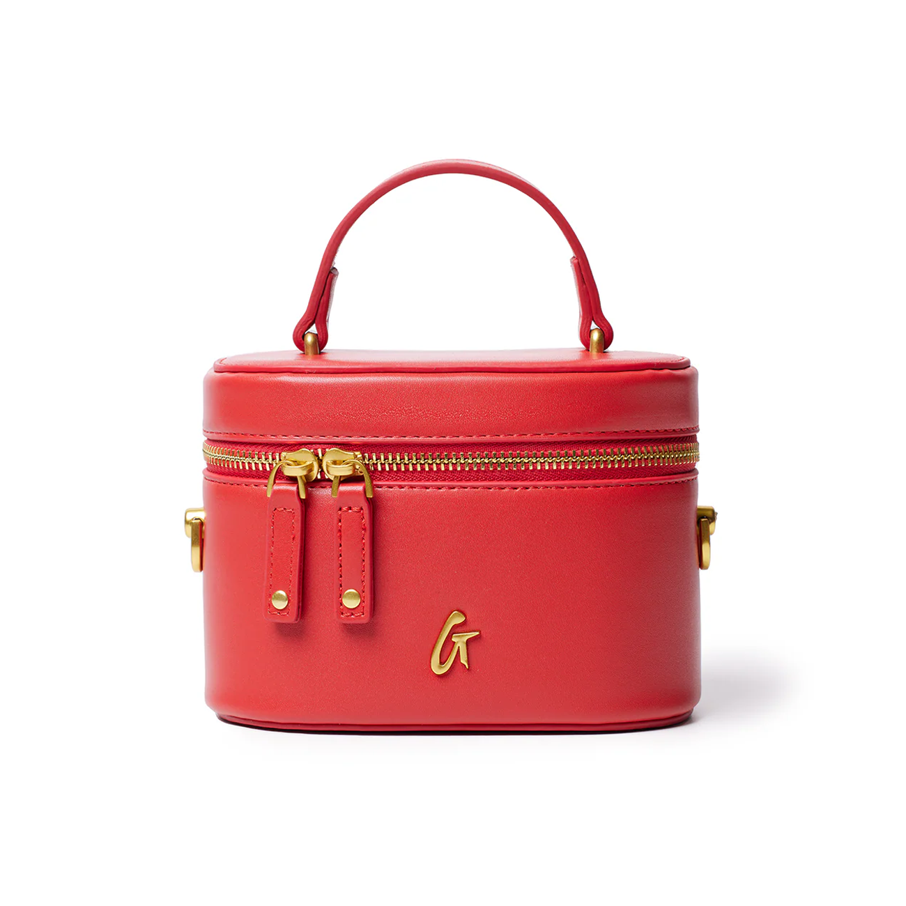 MINI SMOOTH GOLD VANITY BAG - RED