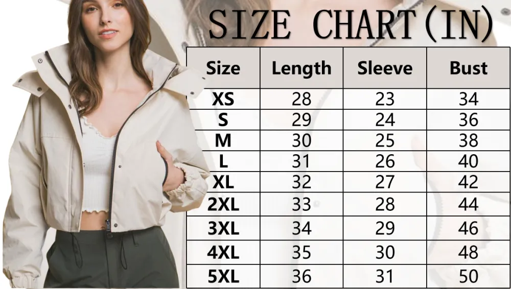 Women's Cropped Hooded Cargo Jacket