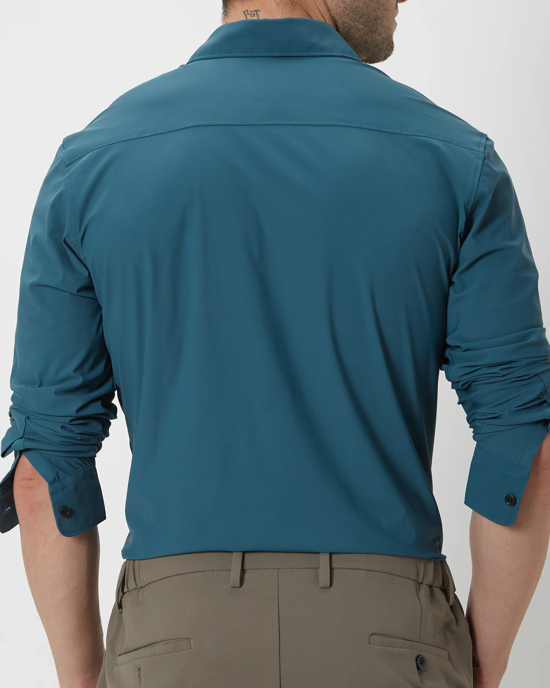 Simple And Comfortable Slim-Fit Breathable Green Shirt