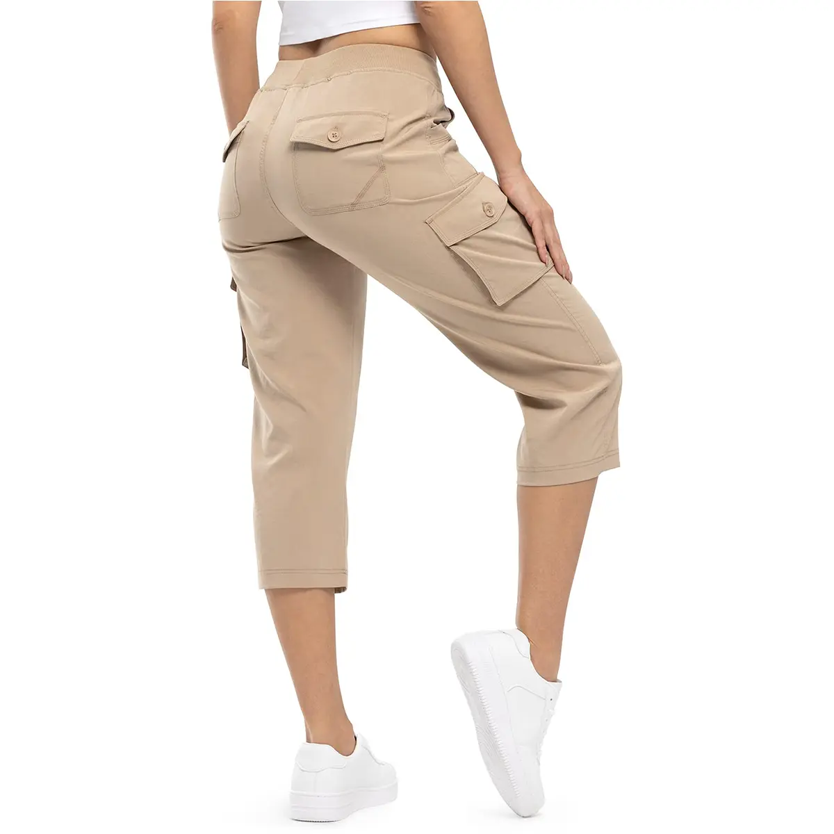 Women's Quick-Dry Hiking Capris with 6 Pockets - Comfortable Outdoor Pants for All Adventures