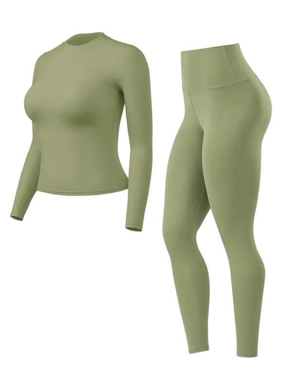 Women's High-Waisted 25‘’ Inseam Sporty Leggings Set