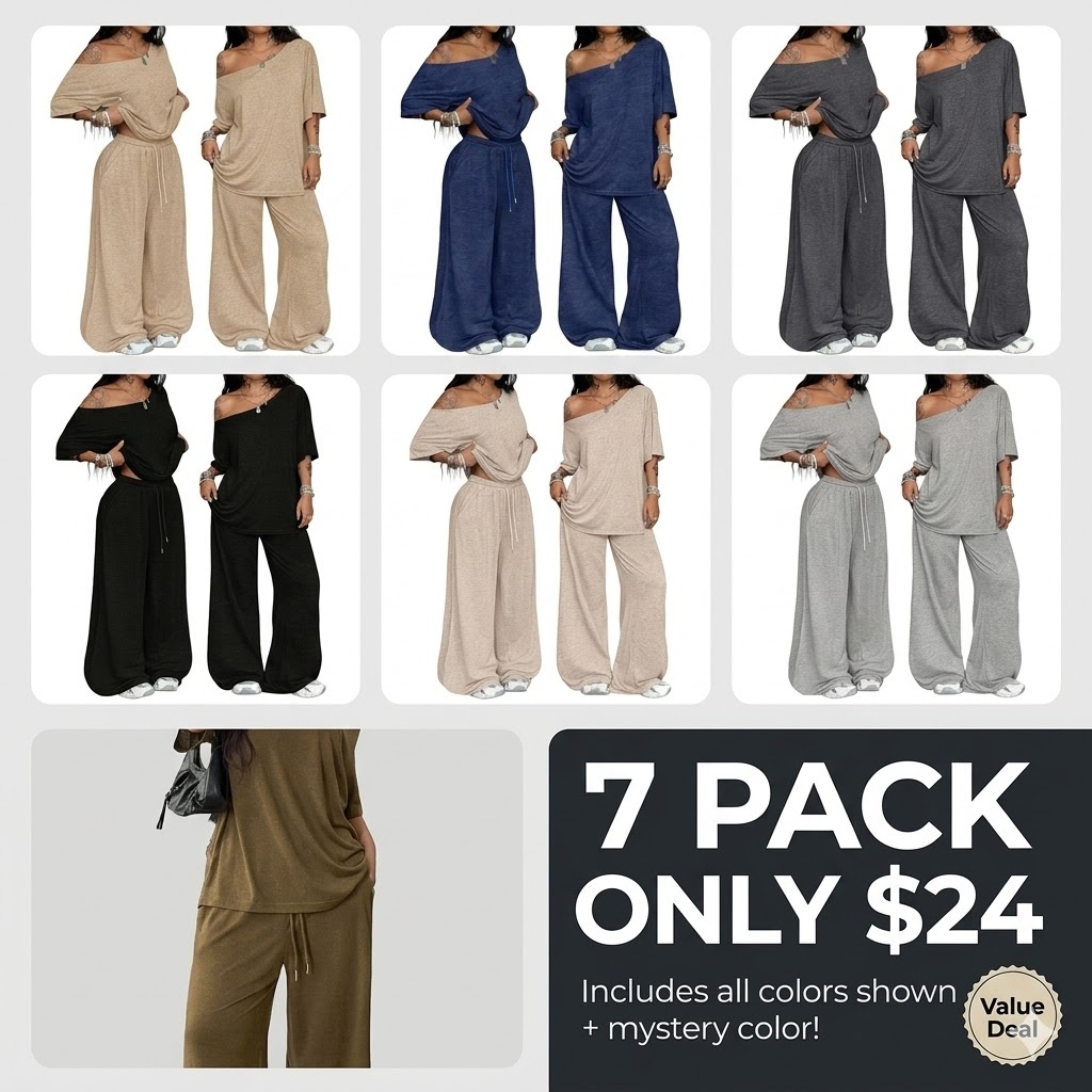 Women's Casual Solid Color Sport Two-Piece Set,