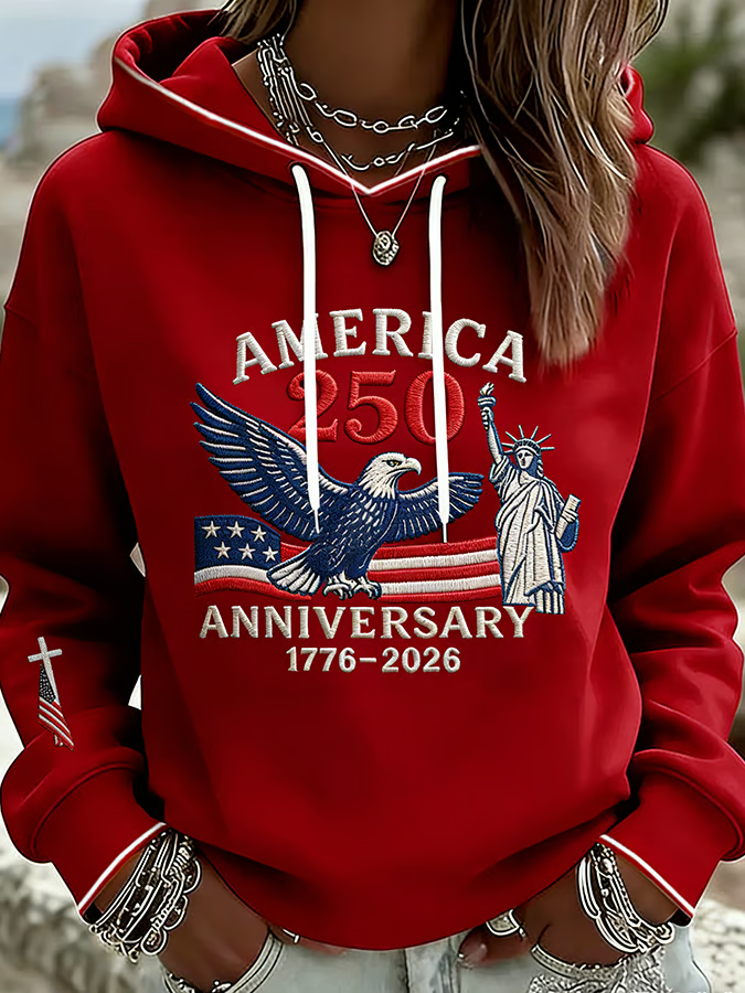 Women's Vintage America 250th Anniversary Faith Print Hoodie